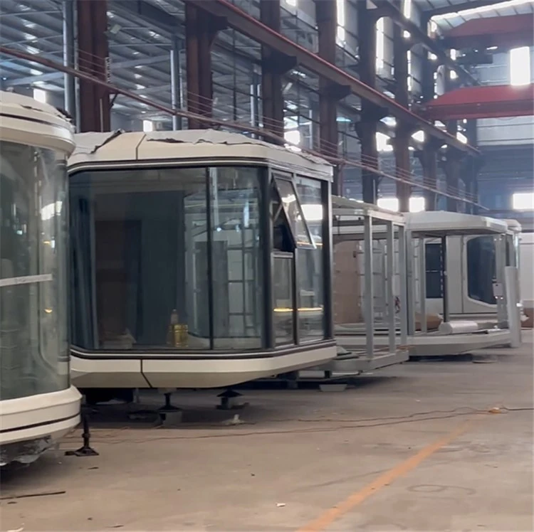 Luxury Prefabricated mobile space capsule container house with 2 beds 2