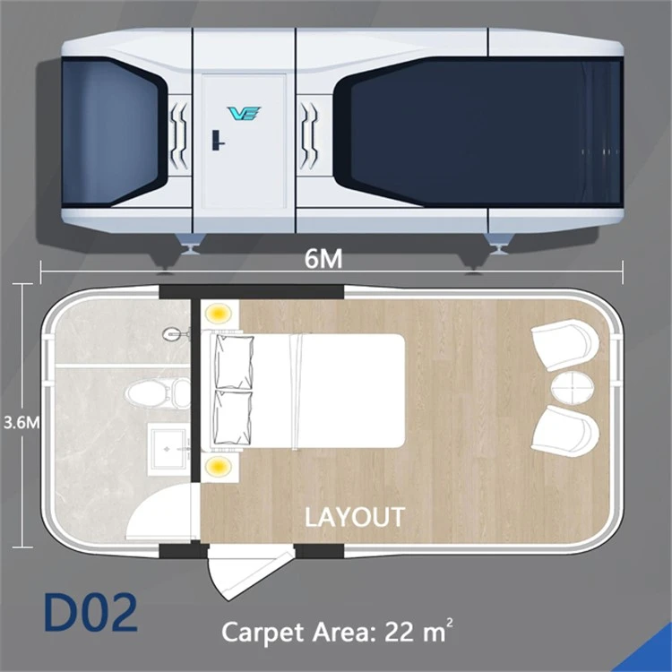 prefabricated space capsule container homes hotel 5