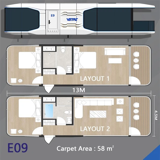 portable vessel capsule room hotel with toilet (2)